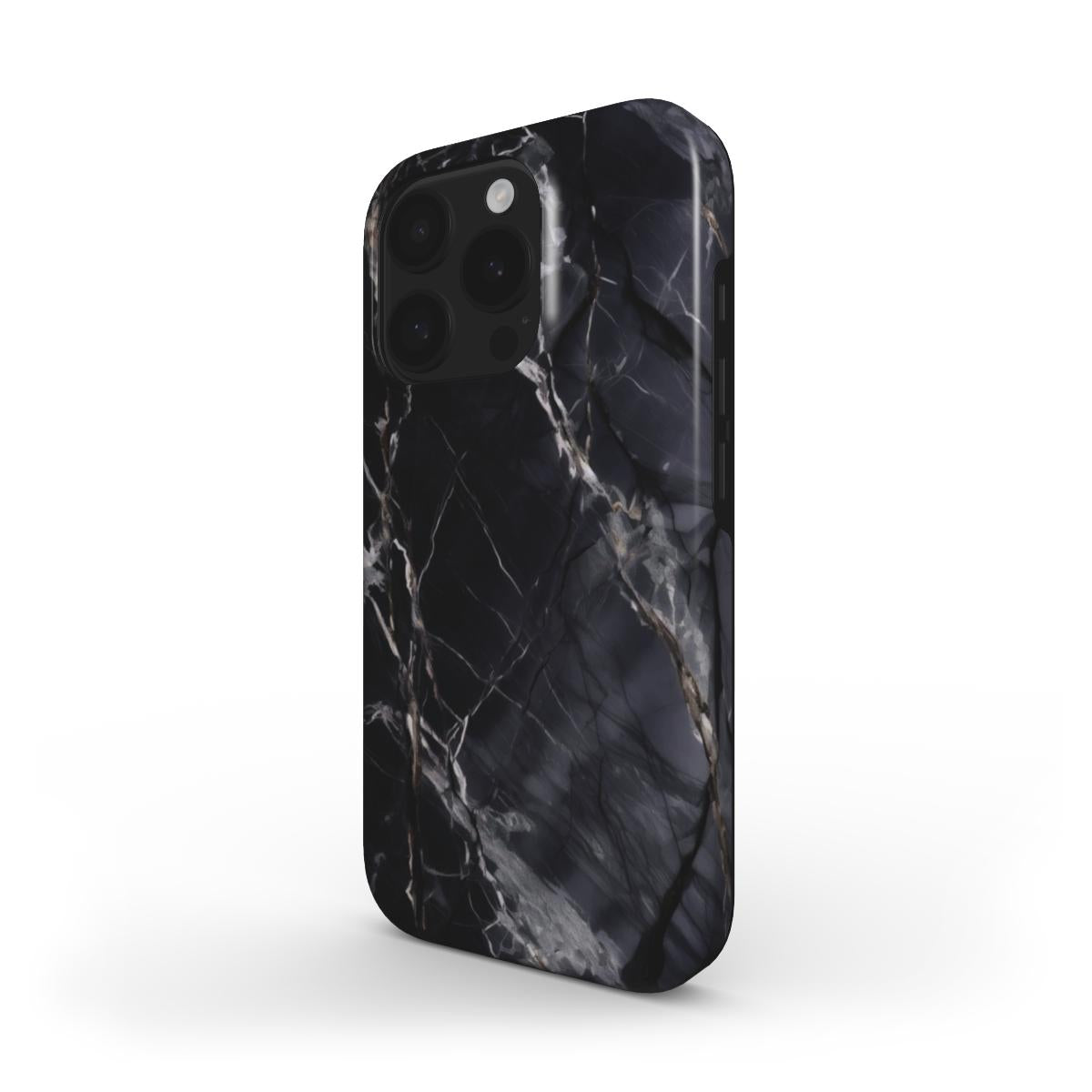 MagSafe Handyhülle mit schwarzem Marmor-Design – stoßfestes Premium-Case für iPhone