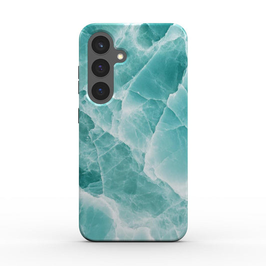 Stoßfeste Handyhülle Türkis Marmor Design