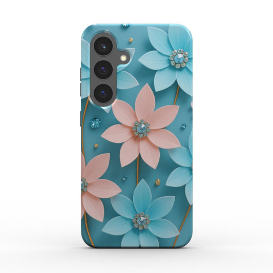 Florale stoßfeste Handyhülle mit MagSafe-Kompatibilität – Rückansicht