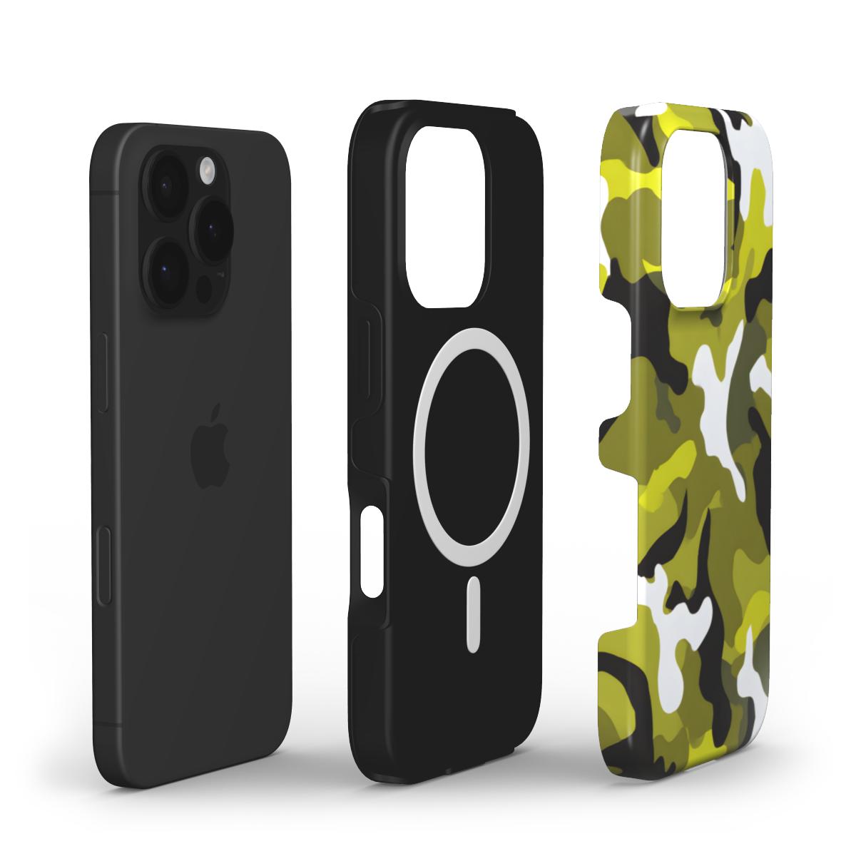 MagSafe Tough Handyhülle – Camouflage Yellow Green