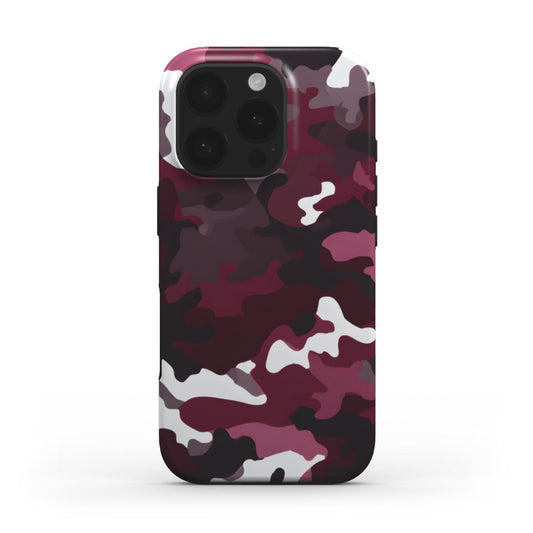 MagSafe Tough Handyhülle – Camouflage Burgundy