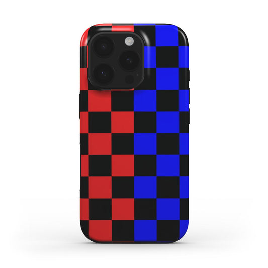 MagSafe Tough Handyhülle – Karo Rot Blau