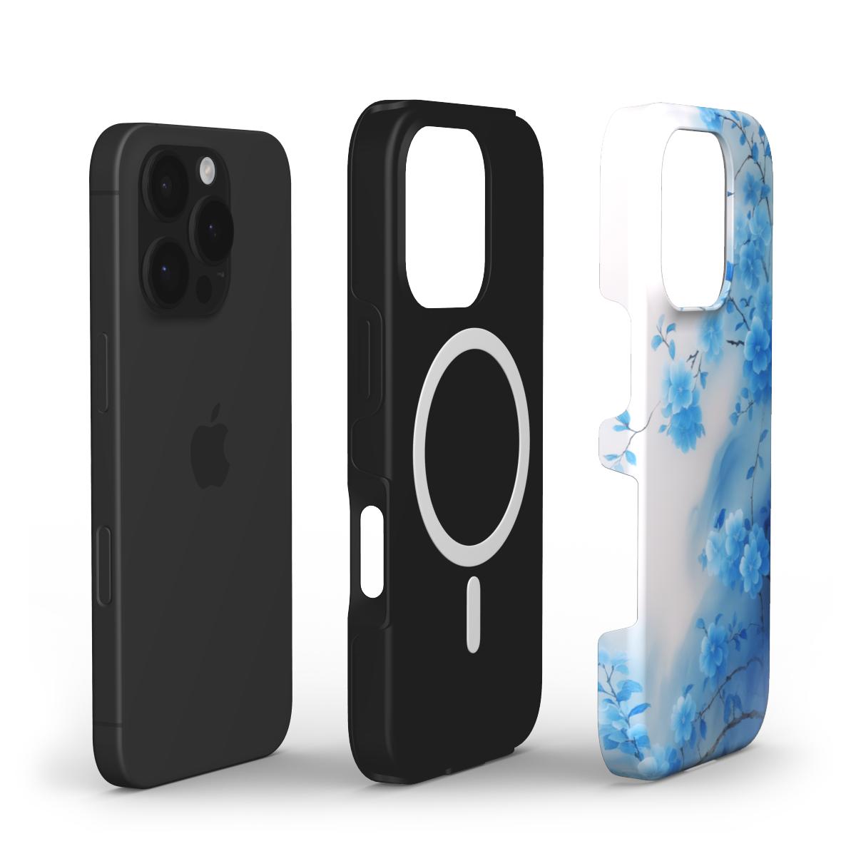 Aufbau der Blue Harmony MagSafe Handyhülle mit Magnetring und Dual-Layer-Struktur