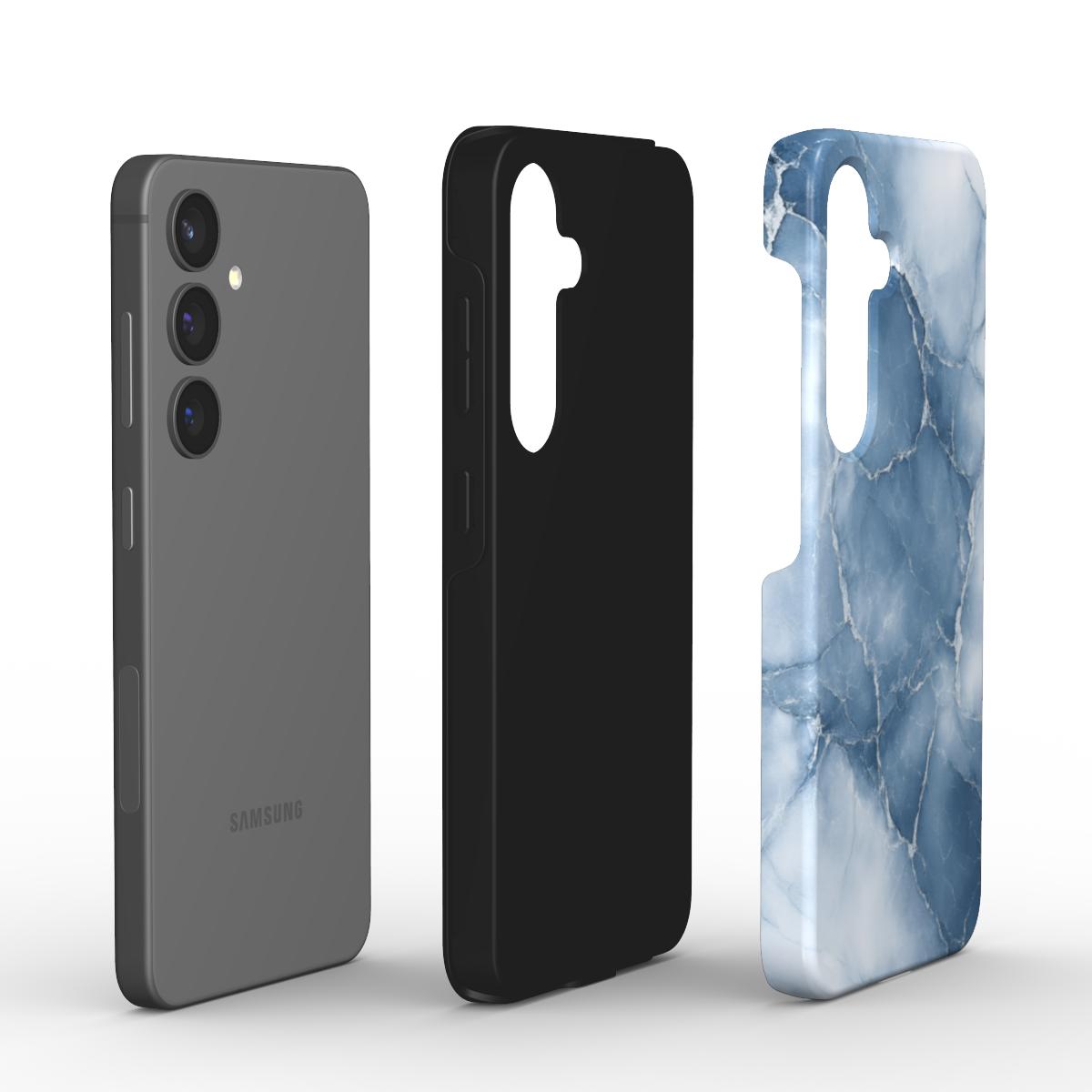 Dual-Layer Aufbau – innen TPU, außen PC – Arctic Blue Marmor Tough Case