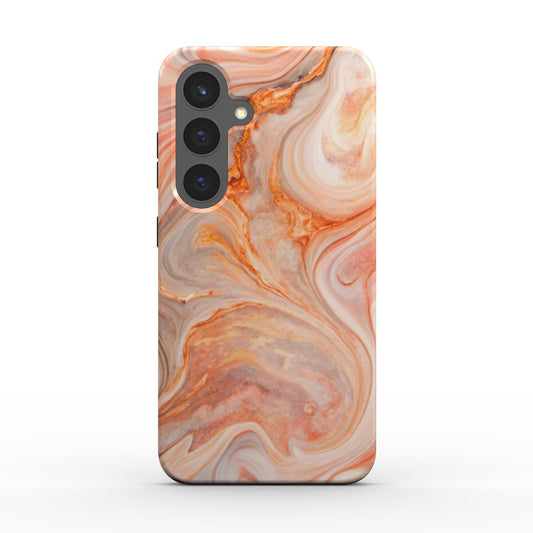 Stoßfeste Handyhülle Liquid Flow Coral – Schrägansicht