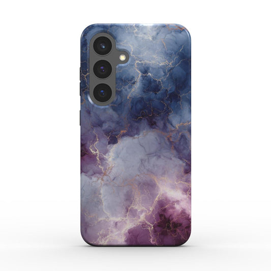 Nebula Quartz Handyhülle – edles Marmor-Muster mit goldenen Linien, Rückansicht