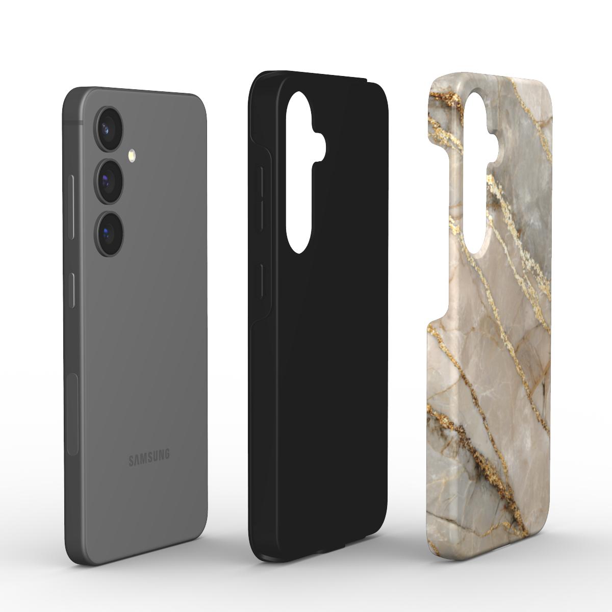 Golden Dune Tough Case – Explosionsansicht mit Innen- und Außenschale