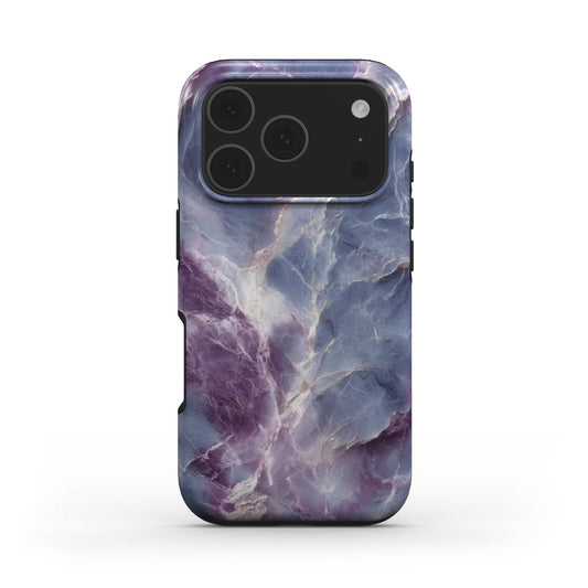 MagSafe Marmor-Design Handyhülle Violet Storm – Seitenansicht