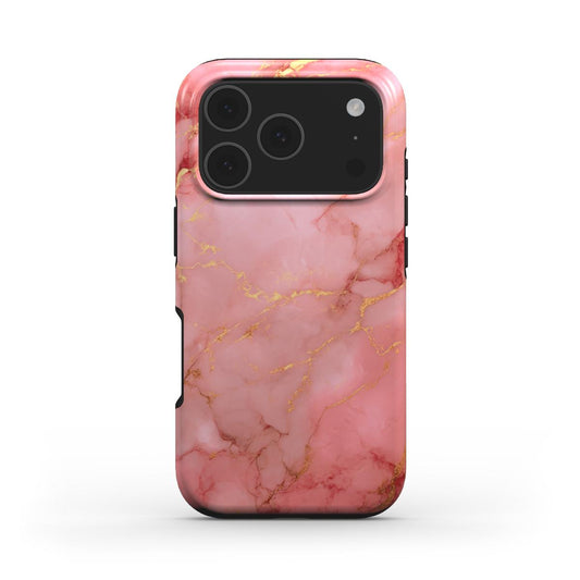 MagSafe Marmor-Design Handyhülle Rose Aurora – Seitenansicht