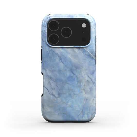 MagSafe Marmor-Design Handyhülle Blue Crystal – Seitenansicht