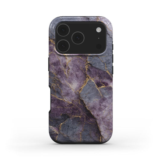 MagSafe Marmor-Design Handyhülle Violet Veins – Seitenansicht