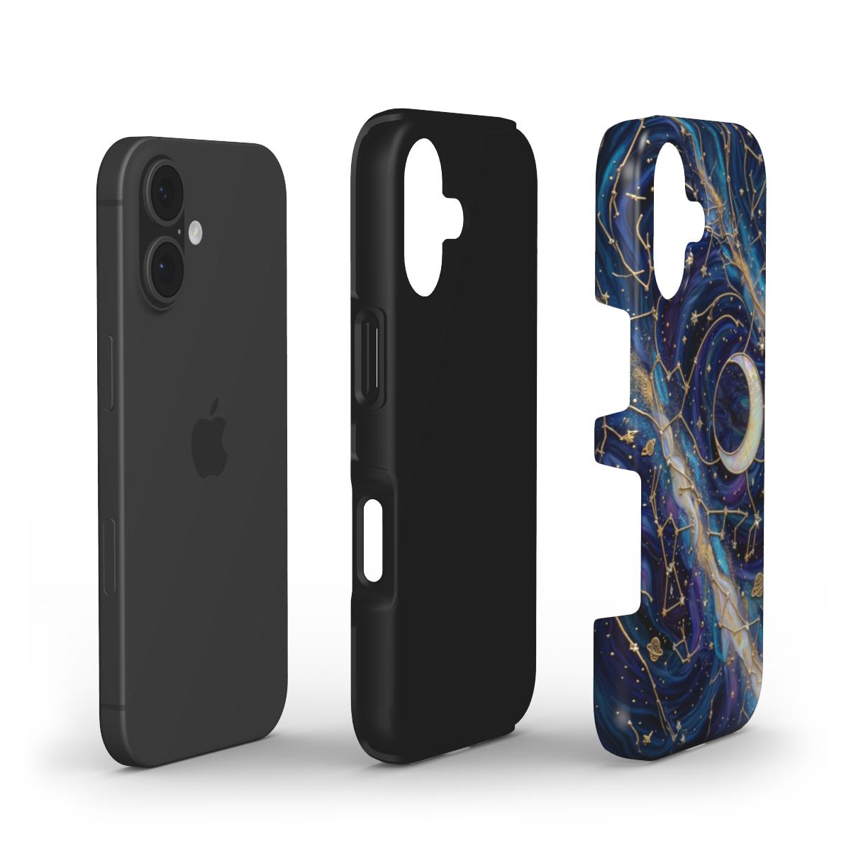 Stoßfeste Handyhülle Sternenhimmel Nacht – Lumina Mosaik Edition – Dual Layer Aufbau – TPU Kern und Polycarbonat Außenschale