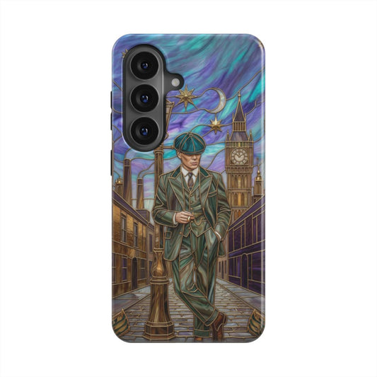 Magnetische Handyhülle Gentleman London – Lumina Mosaik Edition – Frontansicht auf Samsung Galaxy – Glasmosaik Design