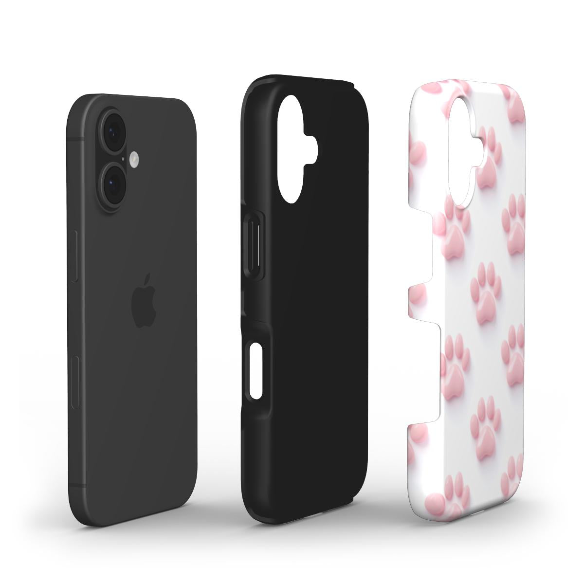 Stoßfeste Handyhülle „Zarte Pfoten“ – Dual-Layer Aufbau mit TPU und Polycarbonat