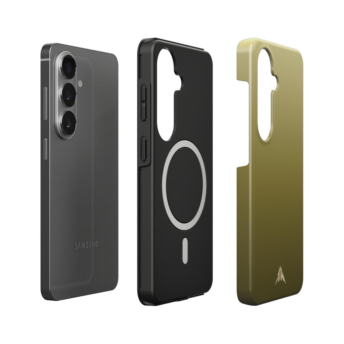 Magnetische Handyhülle „Oliven-Gold“ – Innenansicht mit Magnetring