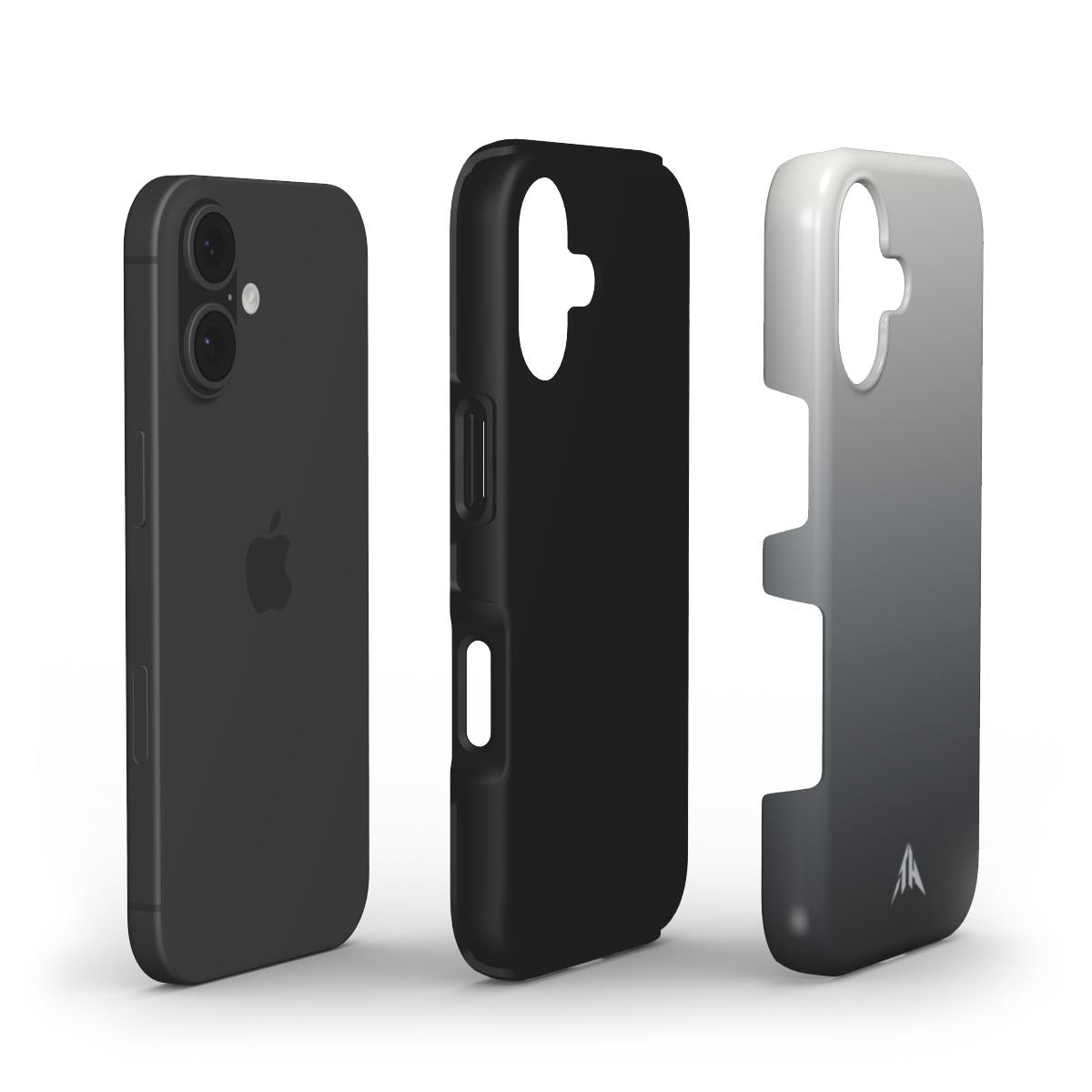 Stossfeste Handyhülle „Graphit-Perlmutt“ – Innenansicht mit TPU- und PC-Schale