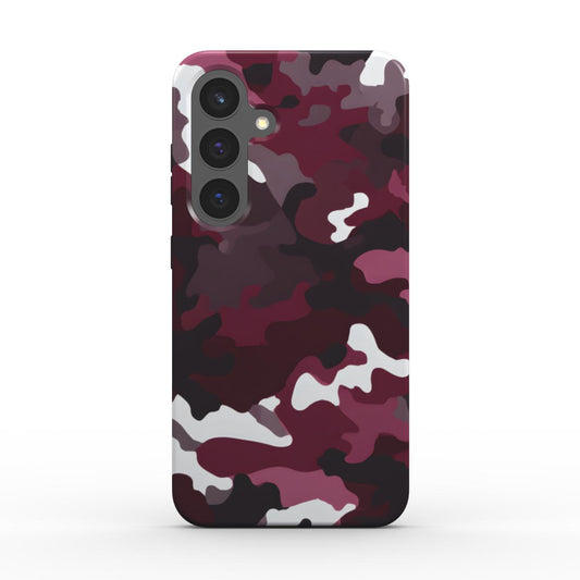 Camouflage Burgundy Stoßfeste Handyhülle Rückseite