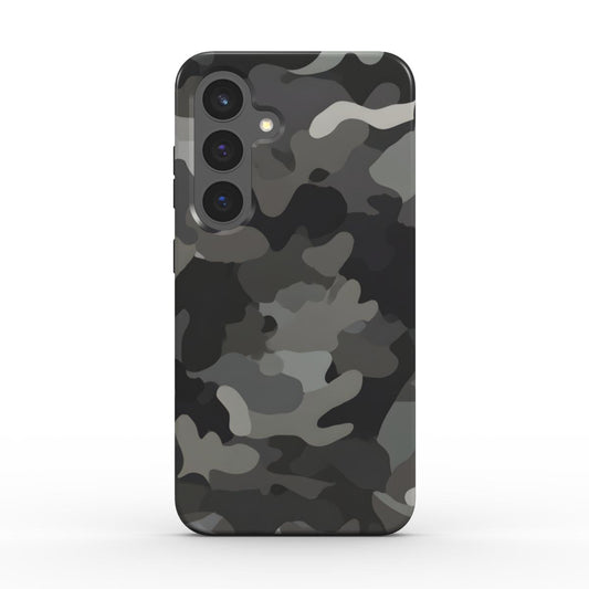 Camouflage Grey stoßfeste Handyhülle – Rückseite