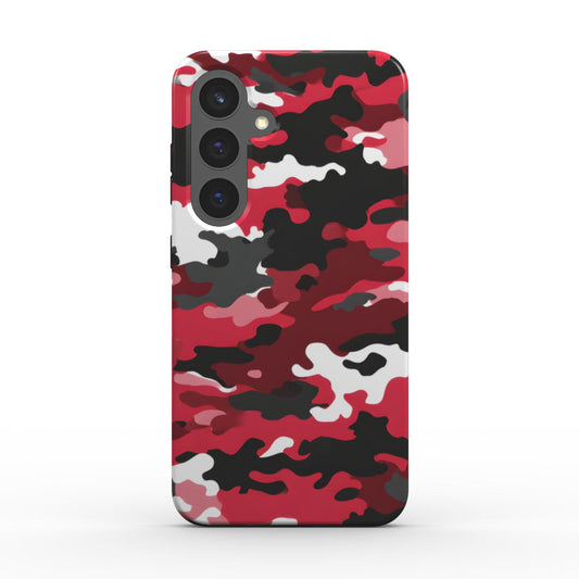 Camouflage Red Camo Stoßfeste Handyhülle – Rückseite
