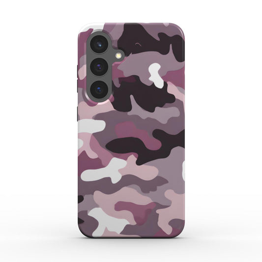 Camouflage Rose Pink Stoßfeste Handyhülle – Rückansicht