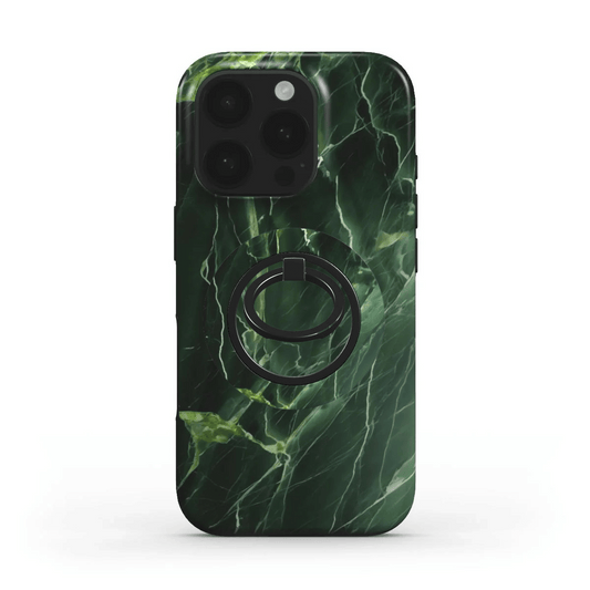 Passende MagSafe Hülle mit Ringhalter Marmor Grün