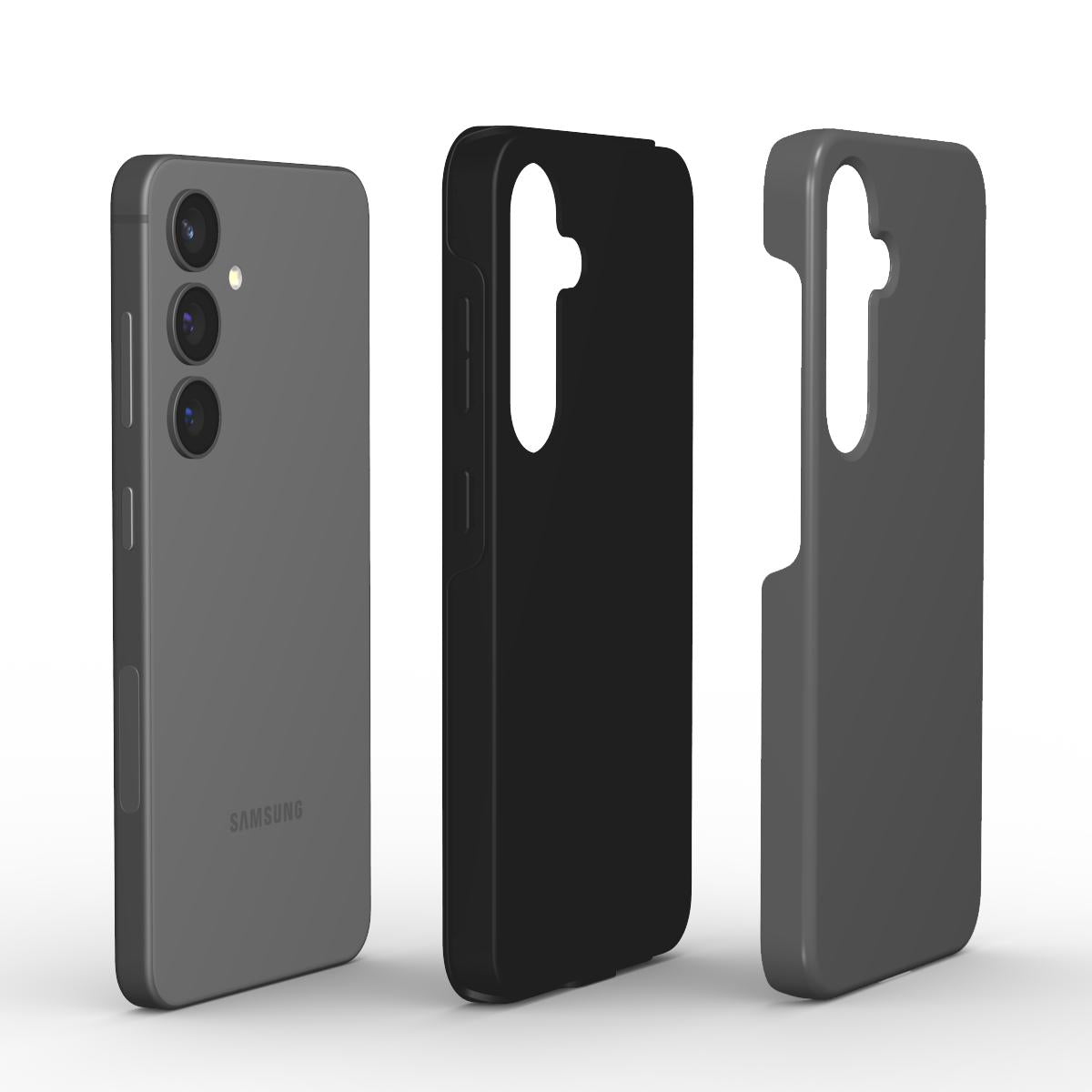 Dunkelgrau stoßfeste Handyhülle mit PC+TPU Dual-Layer Bauweise für maximalen Schutz