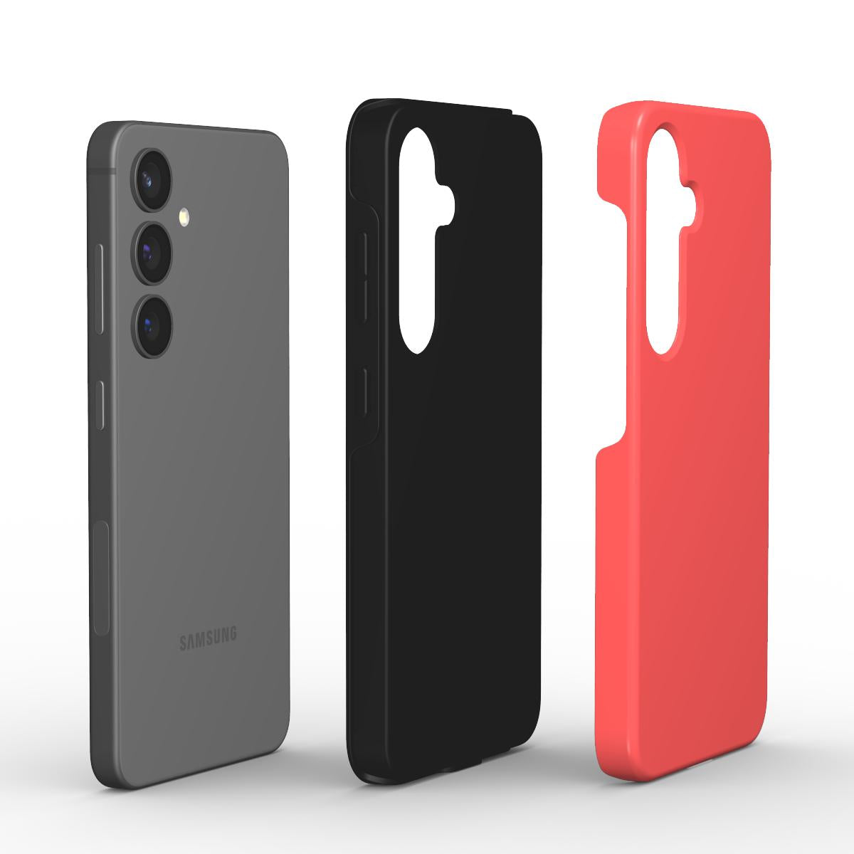 Korallenrot stoßfeste Handyhülle mit PC+TPU Dual-Layer Schutzdesign