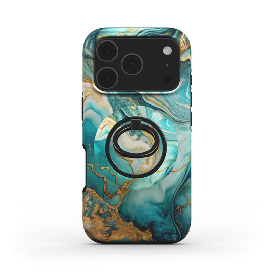 Emerald Tide Ringhalter auf passender Handyhülle im gleichen Design