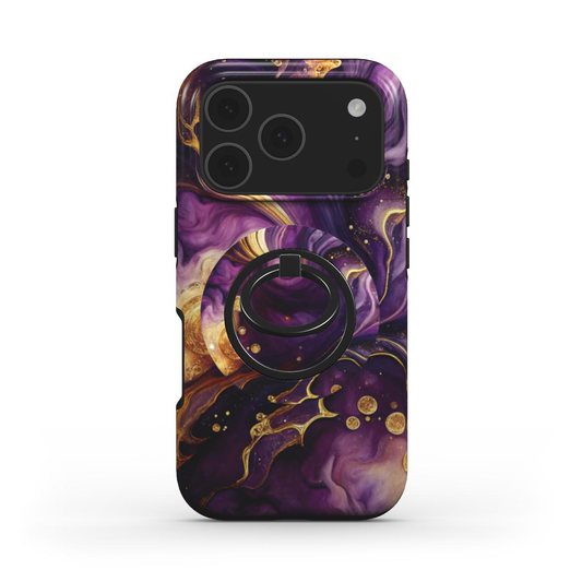 Magnetischer Ringhalter mit passendem Design Violet Nebula – Produktkombination