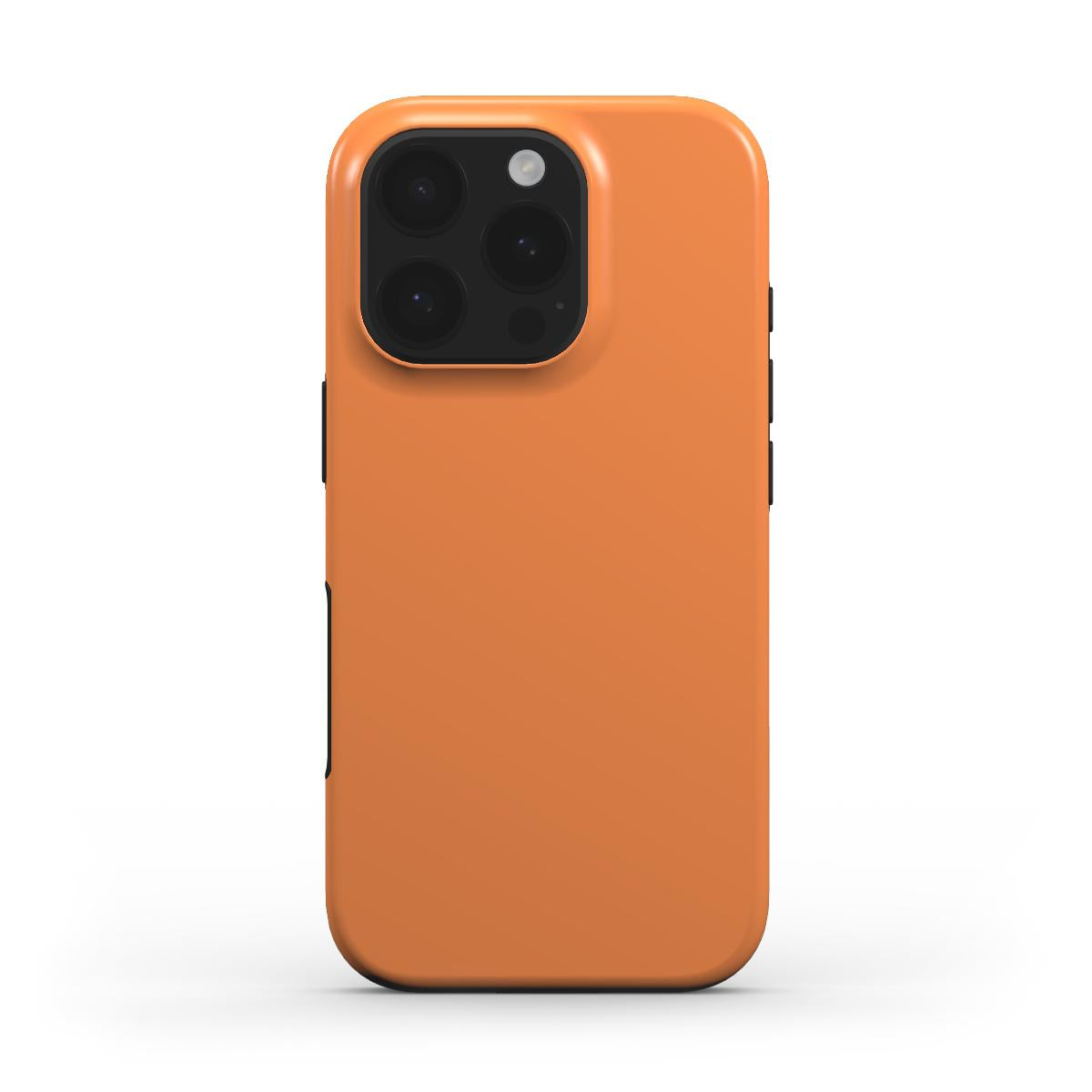 MagSafe Handyhuelle Orange – gerade Rueckansicht mit Raised Bezel Schutz