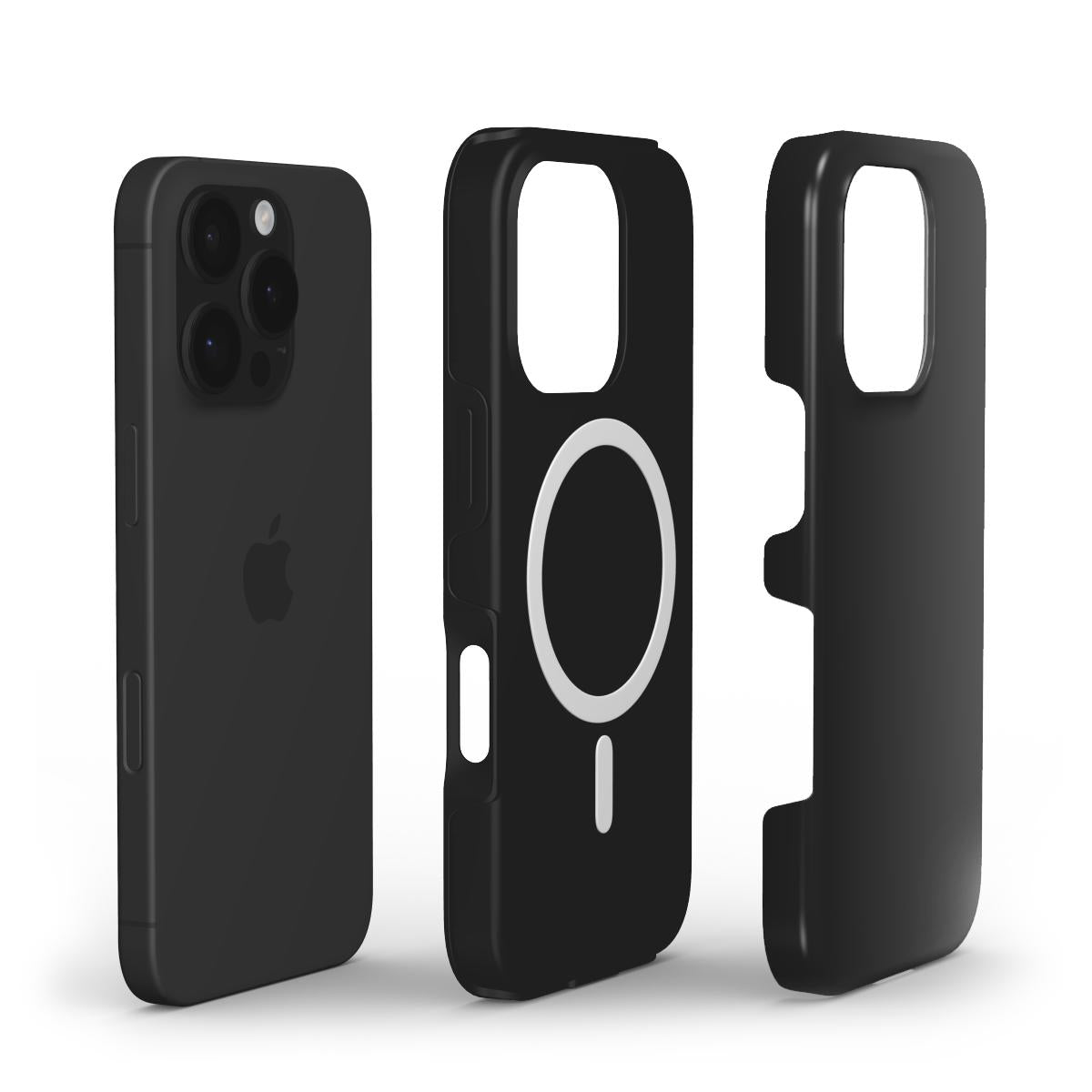 Innenansicht mit MagSafe-Magnetring und Dual-Layer Aufbau aus PC und TPU, praezise Aussparungen