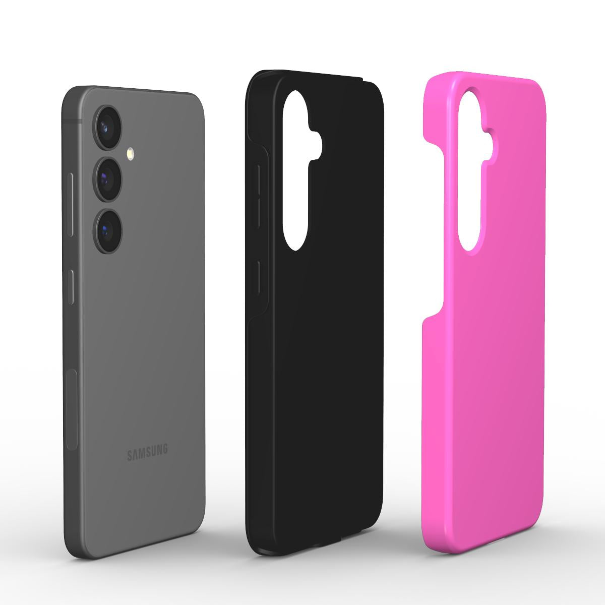 Pink stoßfeste Handyhülle mit Dual-Layer PC+TPU Design für maximalen Schutz