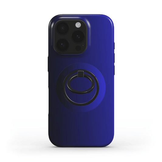 MagSafe Hülle mit Ringhalter Schwarz Blau – Rückseite