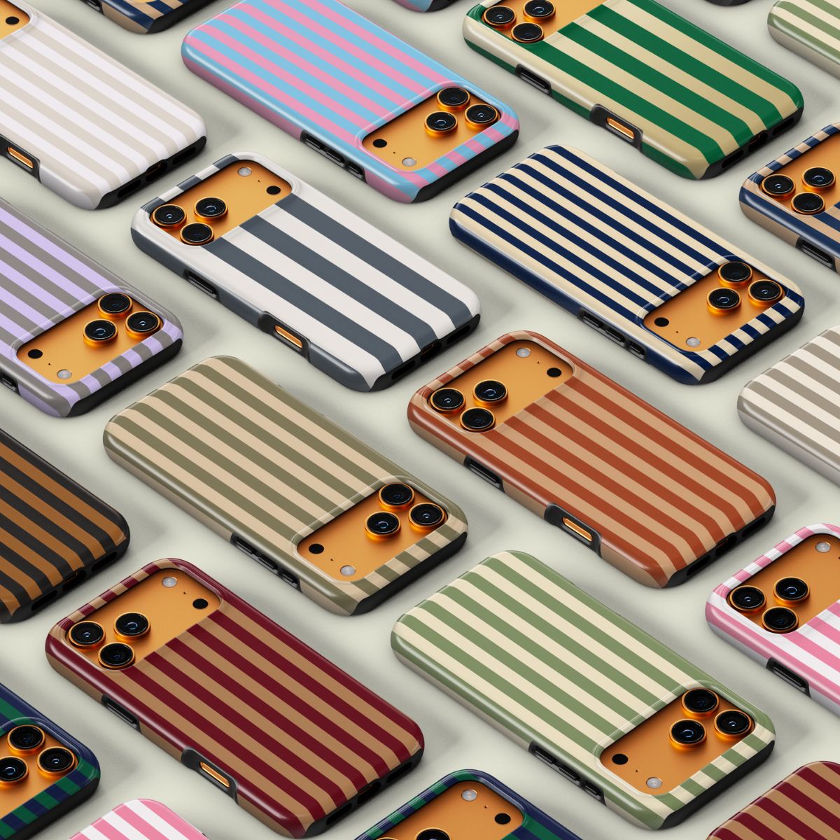 Kollektion Streifen-Eleganz – Gestreifte Handyhüllen für iPhone und Android