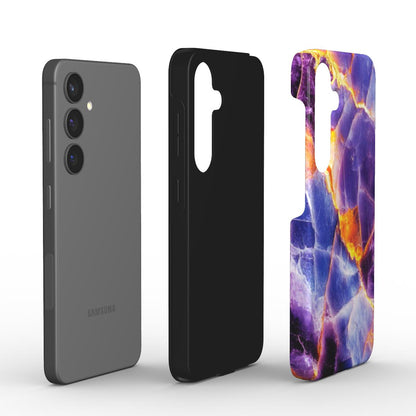 Explosionsdarstellung der Dual-Layer-Hülle mit Handy, TPU-Innenschicht und Design-Cover