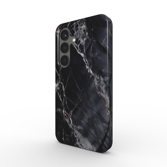 Stoßfeste Smartphone-Hülle mit schwarzem Marmor-Design – elegante Schutzlösung für Samsung