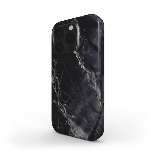 MagSafe Handyhülle mit schwarzem Marmor-Design – stoßfestes Premium-Case für iPhone
