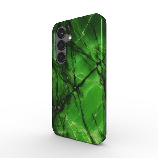 Stoßfeste Handyhülle mit leuchtend grünem Marmor-Design – stylischer Schutz für Samsung