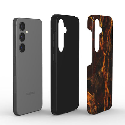 Aufbau der stoßfesten Handyhülle Glühender Marmor – Dual Layer Design für maximale Sicherheit