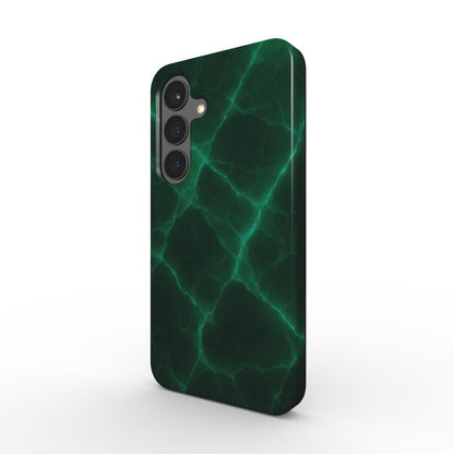 Stoßfeste Handyhülle Kristall Grün für Samsung Galaxy – seitliche Ansicht