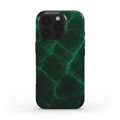  MagSafe Handyhülle Kristall Grün Rückansicht mit Kristallmuster