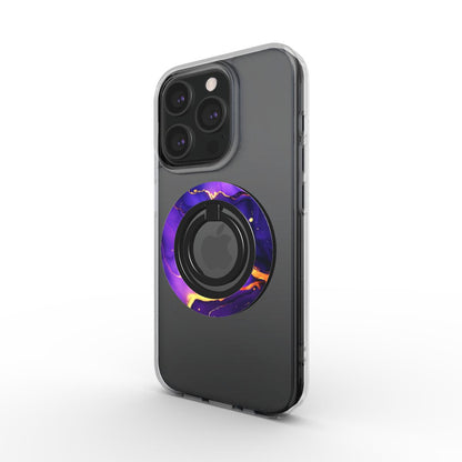 Seitenansicht des Ringhalters am Smartphone