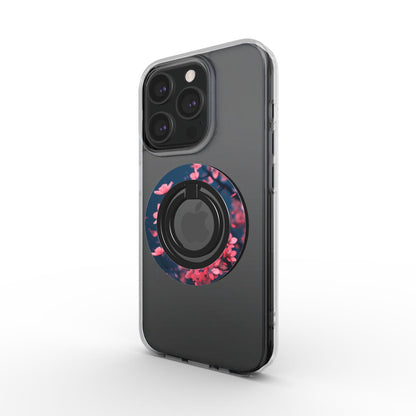 Seitliche Ansicht des montierten Kirschblüten-Ringhalters