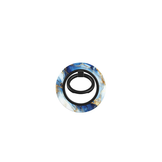 Magnetischer Ringhalter Blau-Weiß Marmor einzeln von oben fotografiert