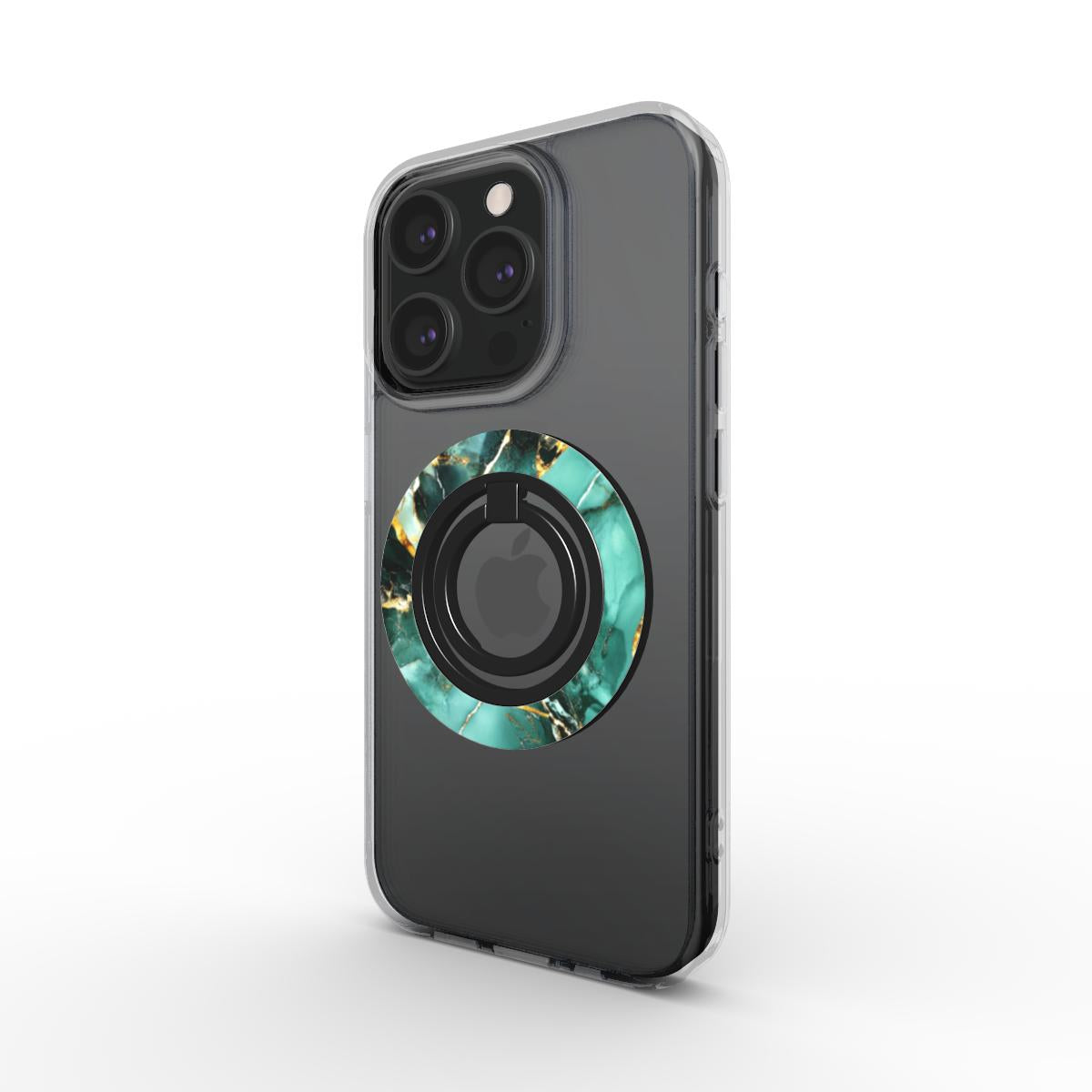 Magnetischer Ringhalter am iPhone – seitliche Rückansicht