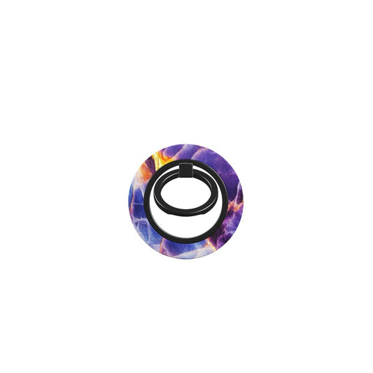 Magnetischer Ringhalter mit Kristallmuster in Violett und Orange – Draufsicht