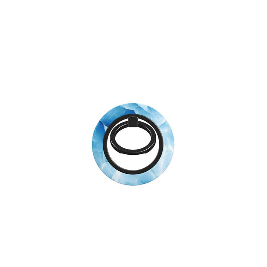 Magnetischer Ringhalter mit Eisblau-Marmor-Design – Draufsicht