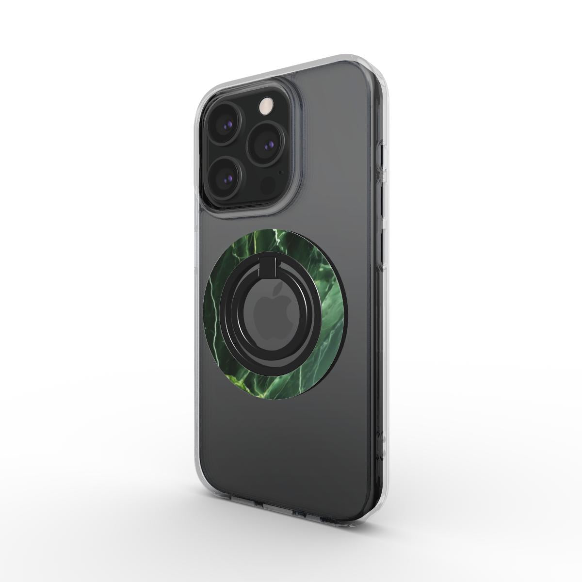 Magnetischer Ringhalter auf iPhone – Seitenansicht