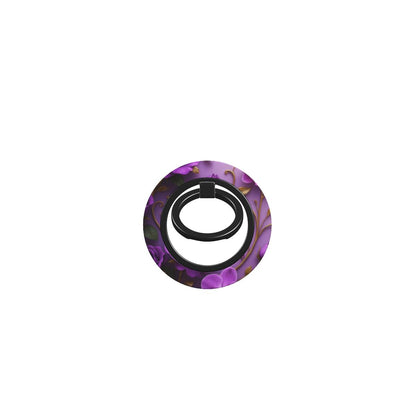 Magnetischer Ringhalter Violette Rosen – floral Design auf Weiß