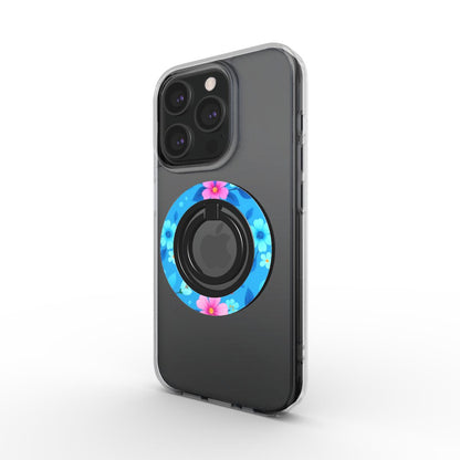 Magnetischer Ringhalter montiert auf Hülle – schräge Ansicht von vorne